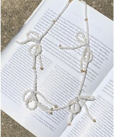 WEGO Lビーズリボンネックレス