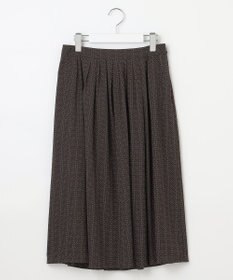 J.PRESS LADIES L 【洗える】ドットデシンプリント タック スカート