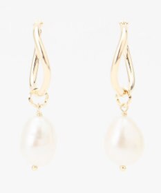 TOCCA 【新色ピンクゴールドが入荷！】【WEB限定】PETAL HOOP PIERCED EARRINGS K10 淡水パール ピアス