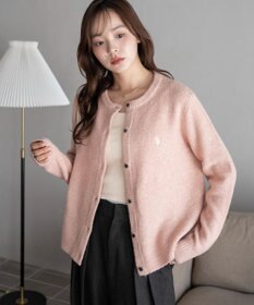 WEGO 【WEB限定/25年秋冬新作】別注USPOLO微起毛カーデ