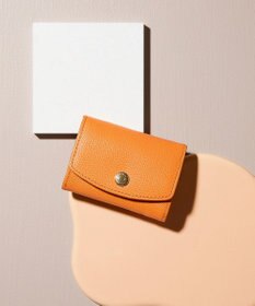 TOPKAPI 【TOPKAPI】角シボ型押し・ラウンドフラップ  三つ折り 財布 COLORATO コロラート