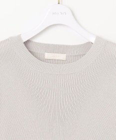 ANY SIS 【洗える】フラワープリントドッキングニット ワンピース