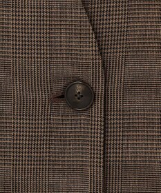 自由区 【洗える】グレンチェック ロングジレ