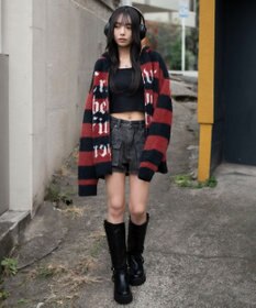 WEGO シャギーグラフィックZIPパーカー