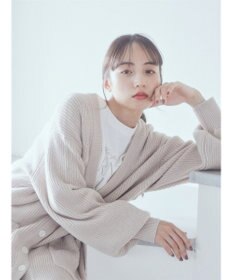 earth music&ecology アンチピリング畦Ｖネックカーディガン