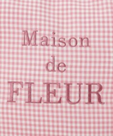 Maison de FLEUR ブランドロゴ刺繍ギンガムスクエアトート