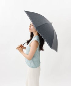 AURORA 【 BLAO（ブラオ）】サマーシールド ボーラー刺しゅう晴雨兼用傘(長傘)
