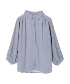 Green Parks 袖プリーツ衿付きブラウス