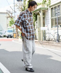 WEGO 【SMLサイズ展開】イージー3Dバレルレッグデニムパンツ