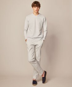 JOSEPH ABBOUD 【キングサイズ・オリジナルオーガニックコットン使用】JOE COTTONサッカーVネックシャツ