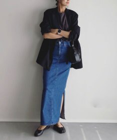 woadblue ＜坪田あさみさんコラボ＞LINE ラインスカート ミッドブルー