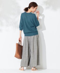 ANY 【接触冷感・UVケア】清涼リネン ガウチョパンツ