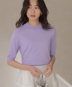 組曲 S マイラックカラー 6分袖 ニット