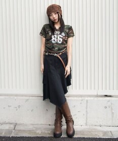 WEGO キーネックサイドレースアップちびT