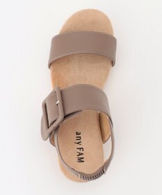 ANY 【履き心地抜群】ダブルベルトウェッジサンダル