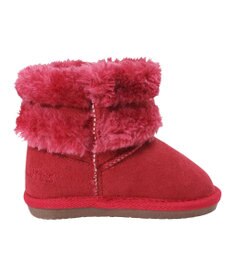 MIKI HOUSE HOT BISCUITS 【13-18cm】 ファー付き サイドリボンブーツ