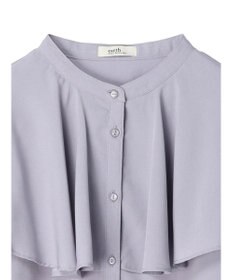 earth music&ecology ケープカラーブラウス