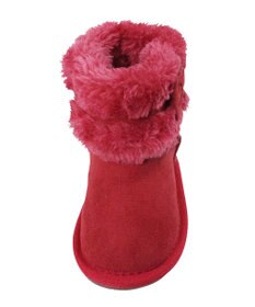 MIKI HOUSE HOT BISCUITS 【13-18cm】 ファー付き サイドリボンブーツ