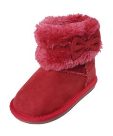 MIKI HOUSE HOT BISCUITS 【13-18cm】 ファー付き サイドリボンブーツ