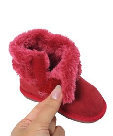 MIKI HOUSE HOT BISCUITS 【13-18cm】 ファー付き サイドリボンブーツ