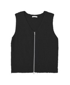 AMERICAN HOLIC ダブルZIPシャギーニットベスト