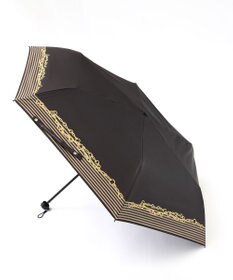 23区 【晴雨兼用/UVカット】ボーダーチェーン柄 折り畳み傘