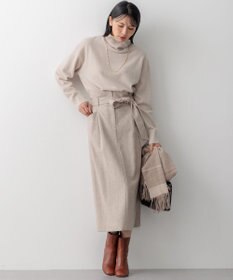 23区 ヘリンボーンループツイード Iライン スカート