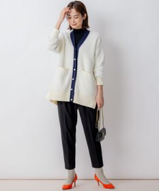 組曲 ナイロンファーニット カーディガン