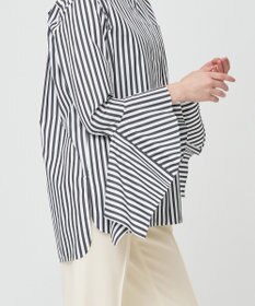 BEIGE， PERSIMMON / バンドカラーシャツ