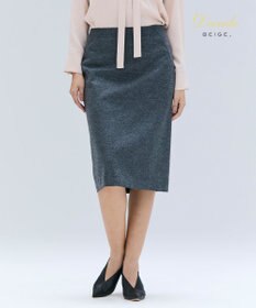 BEIGE， 【セットアップ対応】CORBY / ウールタイトスカート C.Gray