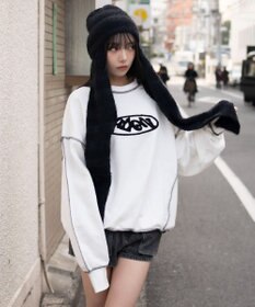 WEGO 【ユニセックス着用ITEM】ショートカラーステッチサガラロゴプルオーバー