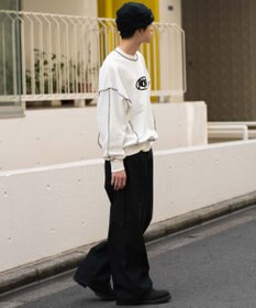 WEGO 【ユニセックス着用ITEM】ショートカラーステッチサガラロゴプルオーバー