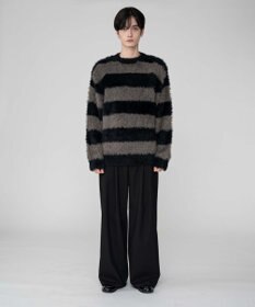 WEGO 【2025秋冬新作/ユニセックス着用ITEM/MLサイズ展開】フェザーニットプルオーバー