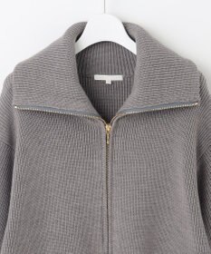 自由区 S 【洗える】ジップアップニット アウター