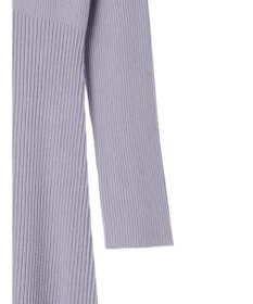 earth music&ecology パイピングフレアカラーニットワンピース