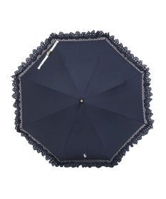 MOONBAT 【遮光/晴雨兼用日傘】POLO RALPH LAUREN(ポロ ラルフローレン) エンブフリル 長傘 遮熱 UV