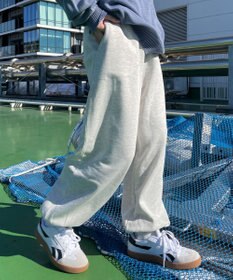 WEGO 【ウエストゴム】ヒップロゴスウェットパンツ