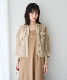 YECCA VECCA 【2点SET】ミリタリーシアーシャツセットキャミワンピース