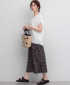 組曲 ギャザーライトデシン パンツ