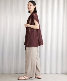 AMERICAN HOLIC 幾何学レースウエストドロストジャケット