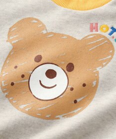 MIKI HOUSE HOT BISCUITS 【80-120cm】ビッグフェイスプリント 裏毛パイル素材 トレーナー