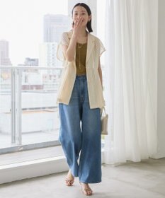 AMERICAN HOLIC 幾何学レースウエストドロストジャケット