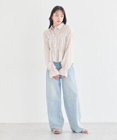 earth music&ecology シャーリングストライプシャツ