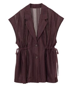 AMERICAN HOLIC 幾何学レースウエストドロストジャケット