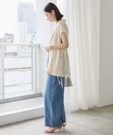 AMERICAN HOLIC 幾何学レースウエストドロストジャケット