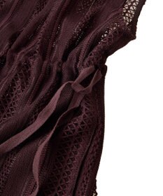 AMERICAN HOLIC 幾何学レースウエストドロストジャケット