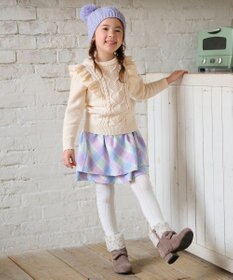 ANY KIDS シャギーチェックスカート