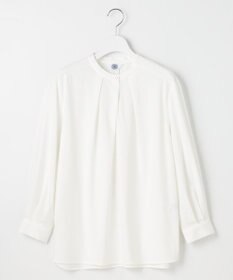 J.PRESS LADIES L シャツジャージー バンドカラー カットソー