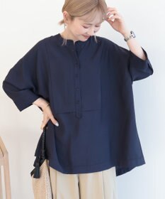 AMERICAN HOLIC 【WEB限定】接触冷感バンドカラーシャツチュニック