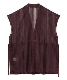 AMERICAN HOLIC 幾何学レースウエストドロストジャケット